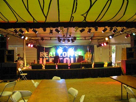 Front view of stage